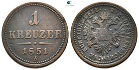 Austria. Vienna. Franz Josef I AD 1848-1919. 1 Kreuzer 1851