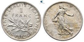 France.  AD 1914. 1 Franc 1914