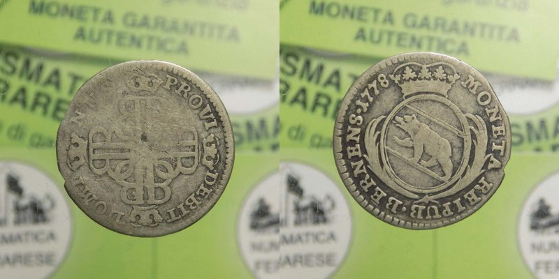Svizzera - Collezione Berna - Canton Berna - 10 Kreuzer 1778