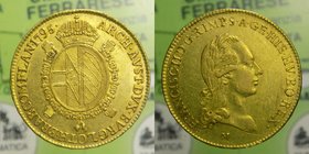 Milano - Impero Austriaco - Francesco II (1792-1800) 1 Sovrano 1796 - RARA - Montenegro 156 - Au 11,09