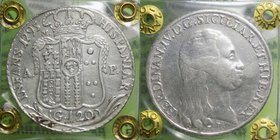 Regno di Napoli - Ferdinando IV (1759-1816) Piastra 120 Grana 1795 - PERIZIATA BB/SPL - NC - Ag