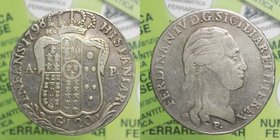 Regno di Napoli - Ferdinando IV (1759-1816) Piastra 120 Grana 1798 - Ag
