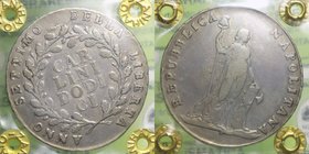 Repubblica Napoletana - Repubblica Napoletana (1799) Piastra 12 Carlini VII - Ag - Periziata BB+