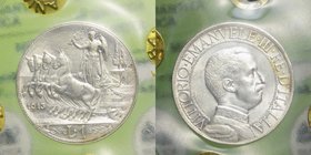 Vittorio Emanuele III - Vittorio Emanuele III (1900-1943) 1 Lira 1913 "Quadriga Veloce" - Ag - Periziata FDC bell'esemplare
