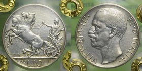 Vittorio Emanuele III - Vittorio Emanuele III (1900-1943) 10 Lire "Biga" 1930 - RARA - Ag - Periziata BB+