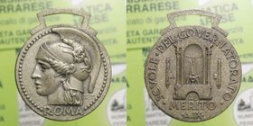 Medaglia - Al Merito - Scuole del Governatorato - Roma 1932 12,67 Ø 34x31