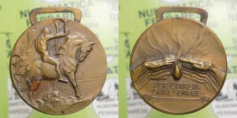 Medaglia Epoca Fascista - Per l'Italia Ora e Sempre - Ae 15,27 Ø 32