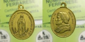 Medaglia - Pio IX "Giovanni Maria Mastai Ferretti" (1846-1878) L'Immacolata Sine Labe Concepta 1854 - Ae Dorato 3,17 Ø 20x27