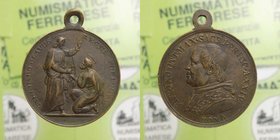 Medaglia - Pio IX "Giovanni Maria Mastai Ferretti" (1846-1878) "Gesù consegna le chiavi a S.Pietro - Anno XXIV - Ae 7,7 Ø 26