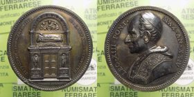 Medaglia - Leone XIII (1878-1903) Medaglia Annuale - Anno XXIV - "Monumento Sepolcrale a Innocenzo III" - Ag - NC 34,97 Ø 44