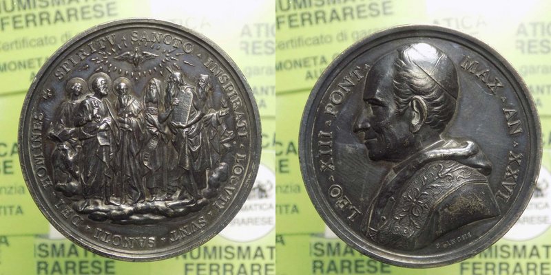 Medaglia - Leone XIII (1878-1903) Medaglia Annuale - Anno XXVI - "Commissione pe...