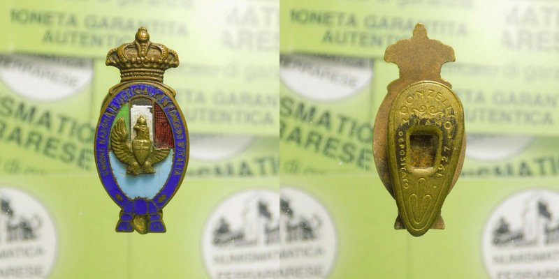 Epoca Fascista - Unione Nazionale Ufficiali in Congedo d'Italia - Con smalti 3,4...