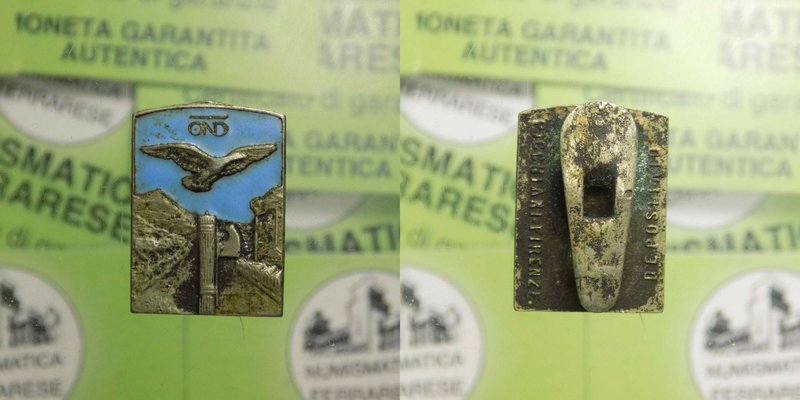 Epoca Fascista - O.N.D. "Opera Nazionale del Dopolavoro" - Con smalti 3,41
