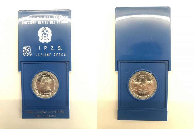 COMMEMORATIVA LIRA - I.P.Z.S. Sezione Zecca - 500 Lire commemorativa "Publio Vir...