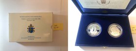 DIVISIONALE VATICANO - Serie Dittico Vaticano - composto da 2 monete commemorative da 10mila Lire 1996 - "Monetazione Straordinaria Verso l'anno Santo...