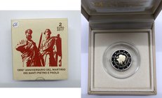 AREA EURO - Moneta Commemorativa 2 Euro Bimetallica 2017 "1950°Anniversario del martirio dei Santi Pietro e Paolo - Proof