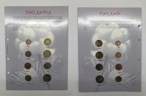 Raccolta BOLAFFI "I Primi 12 Paesi in Europa" : Finlandia Serie Euro 8 Valori : 1 - 2 cent anno 1999 - 5 cent anno 2001 - 10 cent anno 1999 - 20 cent ...