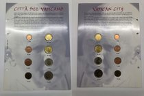 Raccolta BOLAFFI : Città del Vaticano Serie Euro 8 Valori 1 - 2 - 5 - 10 - 20 - 50 cent - 1 - 2 euro anno 2002