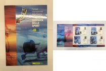 Folder Filatelico "Giornata dello Sport 2009" - Composto da n.6 Cartoline con i relativi Francobolli e Timbri ( Michele Alboreto - Valentino Mazzola -...