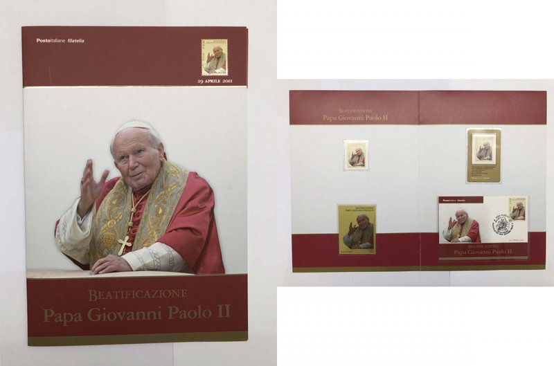 Folder Filatelico "Beatificazione Papa Giovanni Paolo II - 2011 - Composto da n....
