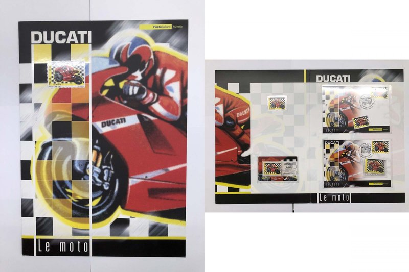 Folder Filatelico "Ducati" 2008 - Composto da n.2 Cartoline con i relativi Timbr...