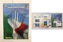 Folder Filatelico " Pattuglia Acrobatica Nazionale" 2005 - Composto da n.2 Cartoline con i relativi Timbri e Francobolli - n.1 Busta con i relativi Ti...