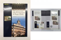 Folder Filatelico "150°Anniversario della Prolamazione del Regno d'Italia 2011 - Composto da n.1 Busta con il relativo Timbro e Francobollo - n.1 Cart...