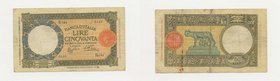 ITALIA - Biglietti di Banca - Vittorio Emanuele III - 50 Lire Lupetta 1°Tipo (Fascio) - Azzolini/Cima 16/12/1936