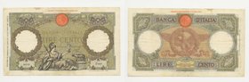 ITALIA - Biglietti di Banca - Vittorio Emanuele III - 100 Lire "Roma Guerriera" (Fascio) "Tipo Capranesi" - Azzolini/Urbini 20/02/1941