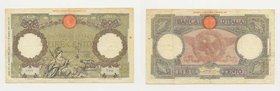 ITALIA - Biglietti di Banca - Vittorio Emanuele III - 100 Lire "Roma Guerriera" (Fascio) "Tipo Capranesi" - Azzolini/Urbini 28/08/1942 - NC