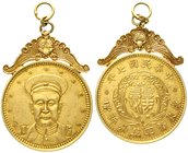China
Republik, 1912-1949
Mo Jung Hsin - Medaille (auch Lu Rontin Medaille genannt), Jahr 7 = 1918. Tragbar mit Zieröse. 28 mm; 9,47 g. Silber, verg...