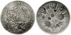 China
"Bang Yang"
Mexikanischer 8 Reales 1895 Zs, Zacatecas, mit 15 deutlichen, großen, chin. Gegenstempeln, ausschliesslich auf der Wertseite. sehr...