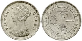 Hongkong
Victoria, 1860-1901
10 Cents 1885. vorzüglich/Stempelglanz