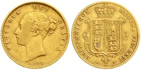 Australien
Victoria, 1837-1901
1/2 Sovereign 1872 S Sydney. 3,93 g. 917/1000. schön/sehr schön