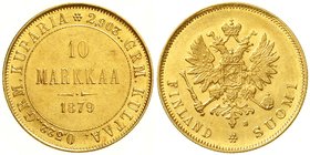 Finnland
Alexander II., 1855-1881
10 Markkaa 1879. 3,23 g. 900/1000. vorzüglich/Stempelglanz