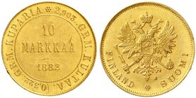 Finnland
Alexander III., 1881-1894
10 Markkaa 1882. 3,23 g. 900/1000. prägefrisch
