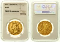 Grossbritannien
George II., 1727-1760
Two Guineas 1738. Im NGC-Blister mit Grading VF 35.