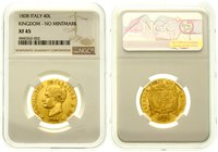 Italien-unter Napoleon
Napoleon I., 1804-1814
40 Lire 1808, ohne Mz. 12.90 g. 900 /1000. Im NGC-Blister mit Grading XF 45 selten