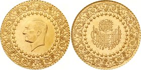 Türkei/Osmanisches Reich
Republik, 1923 bis heute
500 Kurush 1971 Monnaie de Luxe. 35,08 g. 917/1000. vorzüglich/Stempelglanz, min. berieben