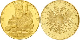 Österreich
1. Republik, 1918-1938
25 Schilling St. Leopold 1936. 5,881 g. 900/1000 fast Stempelglanz, Prachtexemplar, selten
