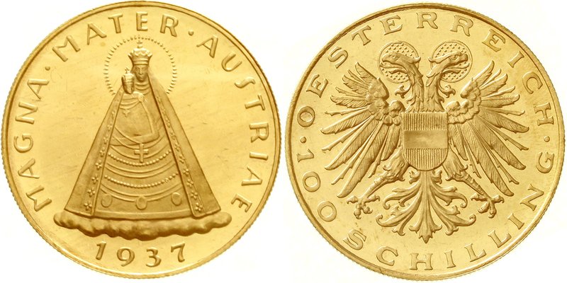 Österreich
1. Republik, 1918-1938
100 Schilling 1937. Mariazell. 23,52 g. 900/...