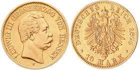 Hessen
Ludwig III., 1848-1877
10 Mark 1876 H. sehr schön