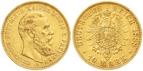 Preußen
Friedrich III., 1888
10 Mark 1888 A. gutes vorzüglich