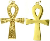 Colliers und Halsketten
Anhänger Koptenkreuz Gelbgold 585. 28 X 43 mm; 5,20 g.