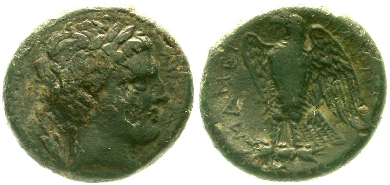 Sizilien
Mamertini
Bronzemünze 30 mm. 288/270 v.Chr. Areskopf r./Adler l. schö...