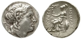 Thrakia
Könige von Thrakien
Tetradrachme 297/281 v.Chr. Kopf des Alexander III. mit Ammonsgehörn/Athena sitzt l. auf Thron, lehnt auf Löwenschild, h...