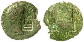 Kaiserzeit
Tiberius 14-37
As von Lugdunum mit rechteckigem Gegenstempel TIB. Werz 193.1/10. schön