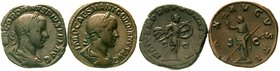Kaiserzeit
Gordianus III. Pius, 238-244
2 Stück: Sesterze Mars und Pax. fast sehr schön und sehr schön