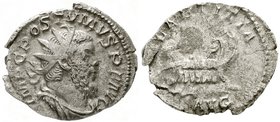Kaiserzeit
Postumus, 259-268
Antoninian 259/268 Lugdunum. Kopf r. m. Strahlenbinde/LAETITIA AVG. Galeere. schön/sehr schön