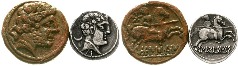 Kelten
2 Stück: Segobriga Drachme und Osca AE. sehr schön